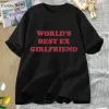 T-Shirt World's Best Ex Girlfriend Baby T-Shirt Damen Mädchen Lustiges Rosa TShirt Trendy Vintage Inspiriertes Grafikshirt Kawaii Kleidung