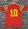 1990 Колумбия VALDERRAMA ESCOBAR Костюм для взрослых Мужские футбольные майки GUERRERO Домашняя футбольная рубашка Ностальгическое ретро Классическая форма Memoria