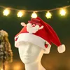 Decorazioni natalizie Cappello morbido Babbo Natale Rosso Peluche corto 2024 Regali di Natale Buon per la casa Felice anno