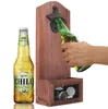 1 pièces ouvre-bouteille de bière mural Vintage avec plaque en bois massif magnétique barre accessoires de cuisine potable T200507 2841 Q26508791