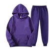 Men's Tracksuits And Women Sweatshirt Hoodies Sets Unisex Loose Solid Color Casual Pullover Long Sleeve Two Piece Suit Pants