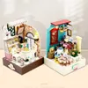 Arquitetura/casa diy mini casa de boneca casa de muecas maison casa de bonecas de madeira em miniatura casa miniaturas crianças para brinquedos presente de aniversário