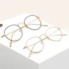 Montature per occhiali da sole Occhiali rotondi Cornice Donna Uomo Retro Miopia Metallo ottico Trasparente Le Ns Nero Argento Oro Occhiali da vista Oculos CJ085