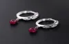 Stud Plain Ruby Earring 039s Day Genuine Gemstones 925 Sterling Silver Water Drop Colored Gift 2210228883090