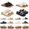 Designer Damen Luxus Chloee Sandalen Damen Hausschuhe Holzflach Pantoffeln dick tief auf hohen Füßen Sandalen Pelz Pantoffeln【code ：O】