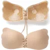 Abbigliamento da yoga Reggiseno adesivo invisibile senza spalline Reggiseni push up Reggiseni push up da donna Lingerie sexy senza schienale Intimo bralette in silicone senza cuciture