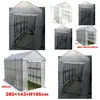 Greenhouses Gardenhouses Black 280*143*195CM Polycarbonate Grulhouse приподнятая основание и якорь -алюминиевая прогулка для тяжелых условий для открытого BAC BAC