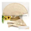 Party Favor Personalized Wooden Hand Fan Wedding Favors And Gifts For Guest Sandalwood Decoration Folding Fans Jn12 Drop Delivery Home Dh2Sf