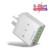 6 portar USB Fast Charger 65W QC3.0 Multi Port USB Wall Chargers för iPhone Samsung Xiaomi OnePlus Phone Travel Power Adapter