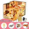 Arkitektur/DIY House Doll House Christmas Gift Furniture Miniature Wood Miniaturas Dollhouse Toys Children Birthday Presents Casa de Boneca China Styl