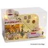 Architecture/Bricolage Maison Maison de poupée DIY Maisons de poupée en bois Kit de meubles de maison de poupée miniature avec jouets LED pour cadeau d'anniversaire pour enfants