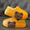 Slipper Winter Cartoon Beer Kid Waterdichte Pluche Slippers Leuke Jongens Meisjes Baby Thuis Anti Slip Slippers Zachte Warme Kinderen Katoenen Schoenen