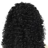 Perruques de cheveux synthétiques noir longue perruque bouclée profonde pour les femmes coiffure naturelle moelleuse quotidien Cosplay Halloween résistant à la chaleur 240306