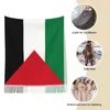 Этническая одежда, шаль с флагом Палестины, накидка для женщин, теплый длинный мягкий шарф, палестинские шарфы с кисточками из арабского сектора Газа, пашмины