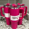 Rose défilé co-marquée chroma H2.0 40oz en acier inoxydable gobelers tasses avec manche en silicone couvercle paille de voyage tasses