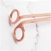 Tijeras Vela Mecha Recortadora Tijeras De Acero Inoxidable Recorte Mechas Cortador Cortador Apaga extintor Cabeza Redonda 18 Cm Oro Rosa Plata Dr Dhiw9