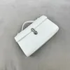 حقيبة صف Savette Row Savette Smooth Leather Leafury Women Women Women Actioner Bags Mini Size Top Beach with Box