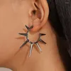 Stud Oorbellen Punk Gothic Zwarte Klinknagel Voor Vrouwen Mannen Hip Hop Rock Metal Doorn Geometrische Persoonlijkheid Sieraden Geschenken