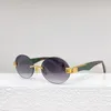 Projektantki retro okulary przeciwsłoneczne owalne bezramkowe kobiety i męskie okulary przeciwsłoneczne OUN OUNDOOTO TRACJA ANTY UV jasne lustro
