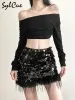 Rok Sylcue Effen Kleur Retro Sexy Hot AllMatch High Street Trendy Cool Zelfverzekerd Krachtig Dames Pailletten Massaal Hip Kokerrok