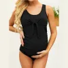 Swimwear 2022 Maternity Swimming One Piece Swimsuit for Women Plus Size Breathable Party Solid Color Sexy Maternity Bathing Suit