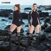 Lagcen/novo traje de mergulho frio e quente para mulheres, macacão de mergulho profundo de 2,5 mm, traje de banho, conjunto de mergulho e surf