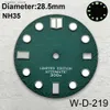 Watch Bands 28.5mm S Fish Scale Dial Fit NH35/NH36/4R ment C3 Strong Green Luminous es Modification Accessories 3 /3.8 Oclock L240307