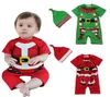 2PC Baby Christmas Santa Elf Costume Pagliaccetto con cappello Tg 624M Baby Boys Girls Party Dress6944164