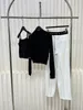 2024 Czarne/białe kamizelki Womenki Zestawy Designer Tracksuit Fashion 3 sztuki Spodnie 3068 2 MFDO