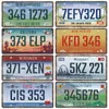 Metal Painting New 1530 license plate with iron sheet painting American style background frameless wall decoration hanging picture T240307