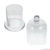 Titulares de vela Cloche Dome Pequena Flor de Vidro Er Eternal Display Bell Jar Gota Entrega Home Jardim Dh9ZF