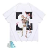 Novos modelos de verão Luxurys Mens e Womens T Shirt Designers Offs Roupas Loose Tees Tops Homem Casual Rua Graffiti Camisa Moletom Manga Curta Camisetas Offs Branco