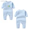 Footies Baby Rompers Boys Girls Designer Letter Print Pure Cotton Short-Sleeved and Lengeve Jumpsuit新生児Romper G365 240306