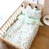 Baby Nursery Bedding Set 3 Pcs Cotton Cartoon Bed Linens Boy Girl Cot Crib Kit Pillowcase Quilt Cover Sheet Children Custom Size 240229