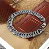 Länkarmband 10mm Rock Cuban Chain Silver Color Hip Hop Accessories Punk Men's Jewelry Heavy