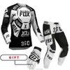 2022 Dirt Mofox Mtb Jersey Pantolon Dişli Seti MX Combo Motosiklet Kıyafet Motokros Yarışı Enduro Suit Erkek Off-Road Moto Eldiven Kitleri