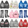 Bluzy bluzy sportowe Projektant Projektant długich rękawów Hip Hop Retro Alphabet Print Street Street Stour Hell Star Hoodie Tracksuit 2436