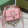 Venda quente Blondie Designer Bag Cadeia Ombro Couro Genuíno Crossbody Bolsas Femininas Rodada Bloqueio Carta Messenger Wallet