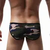 Sous-vêtements respirants pour hommes, sous-vêtements sexy en maille, taille basse, poche pour pénis, Jockstrap, Camouflage, culotte de bikini gay