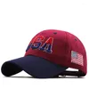 Ball Caps Brand USA Baseball Cap pour hommes pour hommes Femmes Coton Unisexe Snapback Hat Embroderie Hip Hop Gorras décontracté réglable