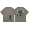 T-shirts pour hommes Designer T-shirts à manches courtes Broken Planet Market Cartoon Skull mousse Imprimé Round Coule Loose à manches courtes T-shirt