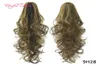 lange paardenstaarten Synthetische paardenstaarten Lange krullende klauw paardenstaart Clip-in hairextensions Haarstukje Paardenstaart Synthetisch Hoge kwaliteit Who4833252