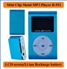 Mini Clip Metal MP3 Player مع LCD Screenliion إعادة شحن البطارية دعم 32 جيجابايت Micro SD TF Slot Digital MP3 Music Player R4478798