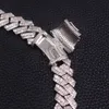 16mm Iced Out Diamond Miami Cuban Link Chain Cz Necklace 925 Sterling Silver Men Necklace 14k Gold Plated Hand Set