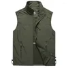 Men's Vests 2024 Spring/Summer Outdoor Casual Quick Dried Vest Trend Fashion Simple Standing Collar