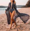 Bikini Long Beach Transparent Wear Deep Vneck Sarong Tunika Kleid Frauen Sexy Badeanzug Coverups Kimono New96065595391531