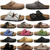 2024 Top Designer Platform Bostons Clogs Flip Flop Diapositives en cuir Boucle Femmes Hommes Sandales Entraîneurs En plein air Arizona Mocassins Birkin Chaussures