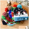 Party Hats Fashionable Christmas Led Light Knitted Hat Lantern Party Warm Adt Ball Wholesale 1103 Drop Delivery Home Garden Festive Pa Dhhqo