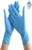 100 pièces boîte en caoutchouc Nitrile confortable jetable une fois gants en Nitrile gants d'examen gants en poudre bleu clair2646511