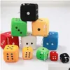 Julekorationer Korta P -nummer DICE Education Aids Side Length10cm Soft Toys Game Props Letter Adsorbable Stuffed Toy Drop D DHF5U